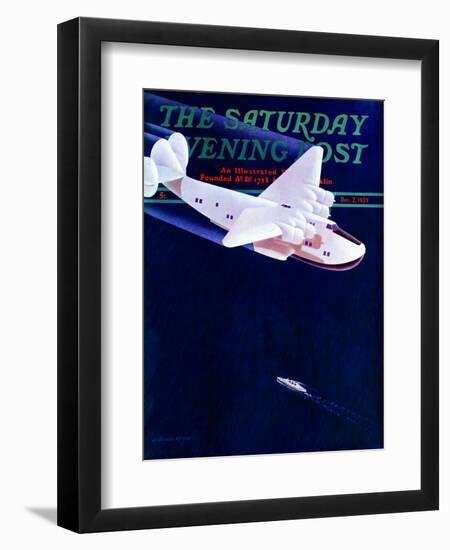 "Propeller Plane," Saturday Evening Post Cover, December 2, 1939-H. Wilson Smith-Framed Giclee Print