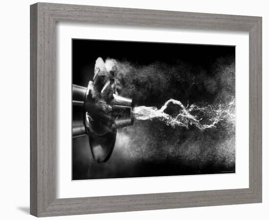 Propeller Turbulence Photographed in Stroboscopic Light as Water Passes the Torpedo-Al Fenn-Framed Photographic Print