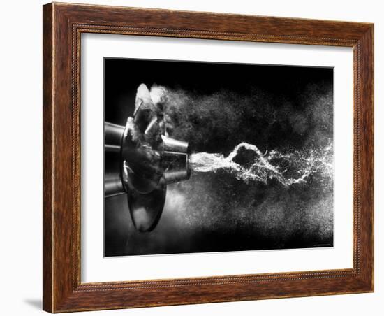 Propeller Turbulence Photographed in Stroboscopic Light as Water Passes the Torpedo-Al Fenn-Framed Photographic Print