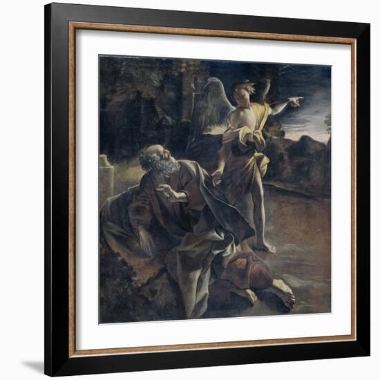 Prophet Elijah in the Desert Awakened by an Angel-Giovanni Lanfranco-Framed Art Print