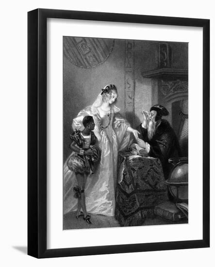 Prophet of St Paul's Reading a Woman's Palm-AE Chalon-Framed Art Print