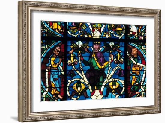 Prophet, Stained Glass, Chartres Cathedral, France, 1145-1155-null-Framed Photographic Print