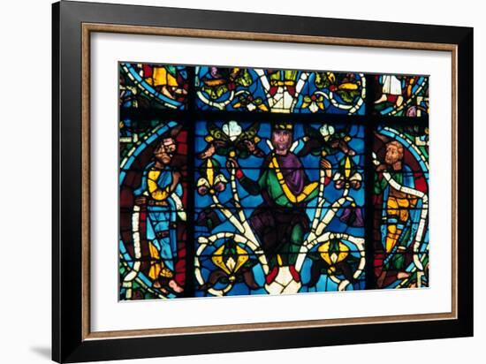 Prophet, Stained Glass, Chartres Cathedral, France, 1145-1155-null-Framed Photographic Print