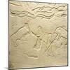 Propitiatory Stela, Carved Sandstone from Novilara, Marche, Italy, Detail of Scene of Bear Hunt-null-Mounted Giclee Print