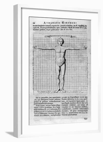 Proportions of Man, 1675-Athanasius Kircher-Framed Giclee Print