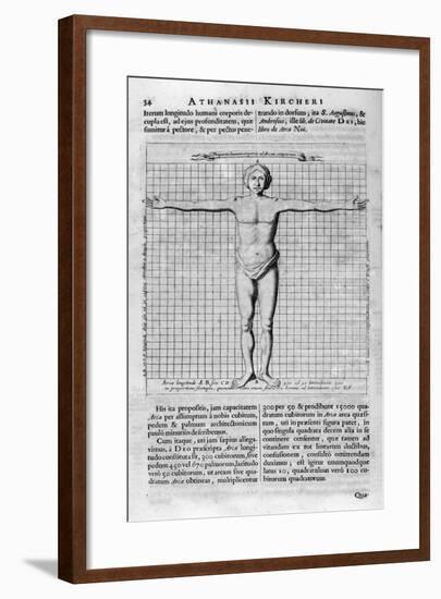 Proportions of Man, 1675-Athanasius Kircher-Framed Giclee Print