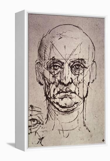 Proportions of the Face-Leonardo da Vinci-Framed Premier Image Canvas