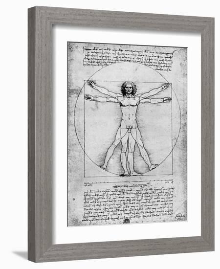 Proportions of the Human Figure, C1492-Albrecht Durer-Framed Giclee Print