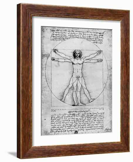 Proportions of the Human Figure, C1492-Albrecht Durer-Framed Giclee Print