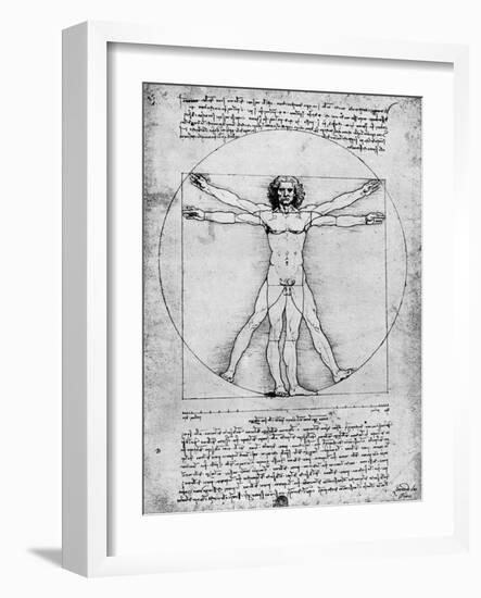 Proportions of the Human Figure, C1492-Albrecht Durer-Framed Giclee Print