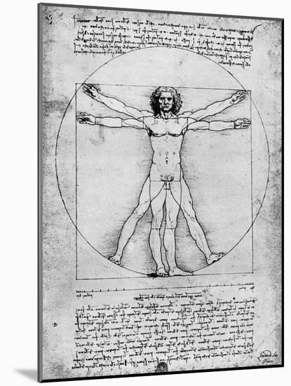 Proportions of the Human Figure, C1492-Albrecht Durer-Mounted Giclee Print