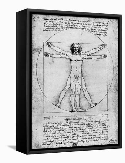 Proportions of the Human Figure, C1492-Albrecht Durer-Framed Premier Image Canvas