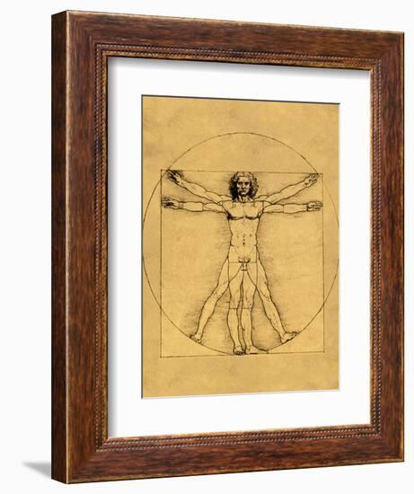 Proportions of the Human Figure-Leonardo da Vinci-Framed Giclee Print