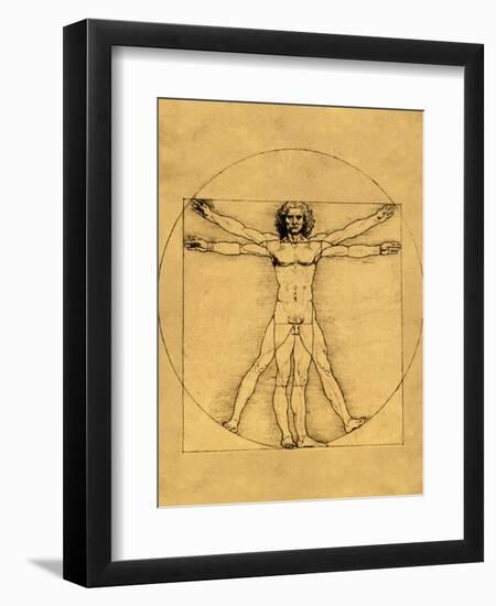 Proportions of the Human Figure-Leonardo da Vinci-Framed Giclee Print