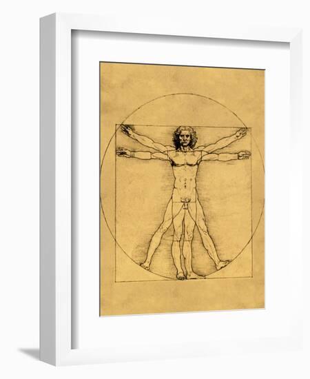 Proportions of the Human Figure-Leonardo da Vinci-Framed Giclee Print