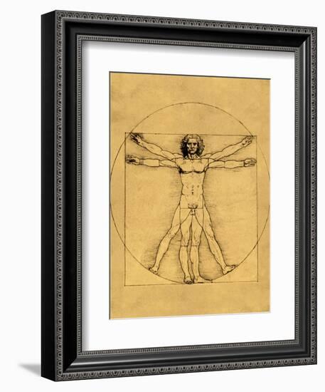 Proportions of the Human Figure-Leonardo da Vinci-Framed Giclee Print
