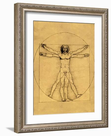 Proportions of the Human Figure-Leonardo da Vinci-Framed Giclee Print