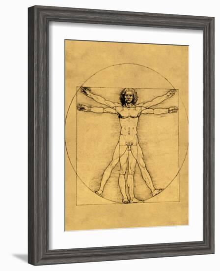 Proportions of the Human Figure-Leonardo da Vinci-Framed Giclee Print