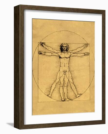 Proportions of the Human Figure-Leonardo da Vinci-Framed Giclee Print