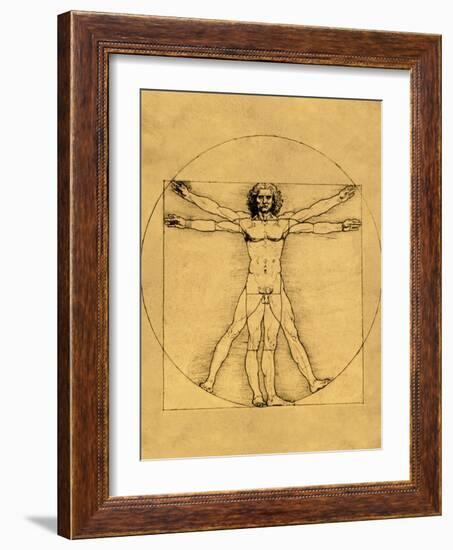 Proportions of the Human Figure-Leonardo da Vinci-Framed Giclee Print