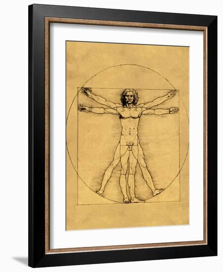 Proportions of the Human Figure-Leonardo da Vinci-Framed Giclee Print