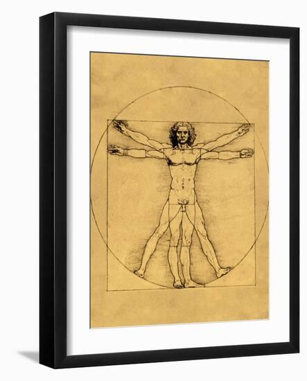 Proportions of the Human Figure-Leonardo da Vinci-Framed Giclee Print