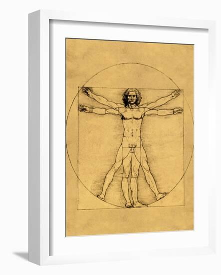 Proportions of the Human Figure-Leonardo da Vinci-Framed Giclee Print