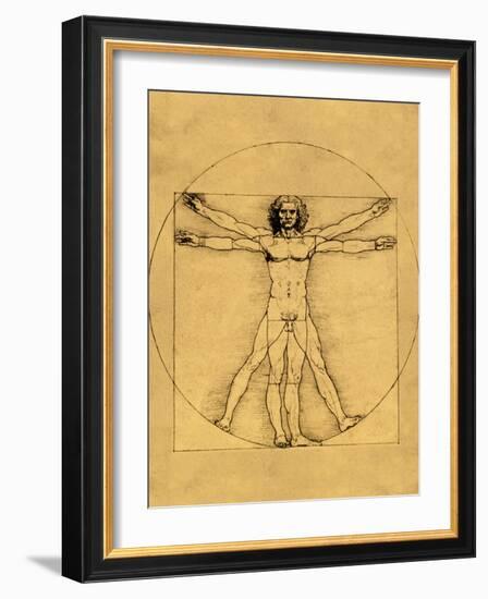 Proportions of the Human Figure-Leonardo da Vinci-Framed Giclee Print