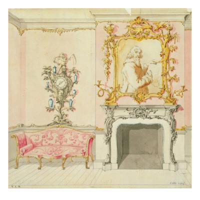  Proposal For A Drawing Room Interior 1755 60 Giclee Print John 