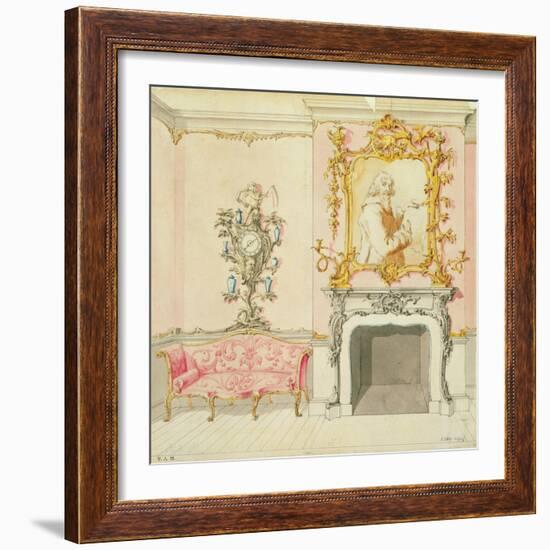 Proposal for a Drawing Room Interior, 1755-60-John Linnell-Framed Giclee Print