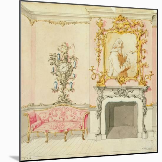 Proposal for a Drawing Room Interior, 1755-60-John Linnell-Mounted Giclee Print