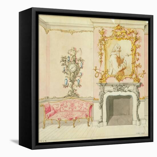 Proposal for a Drawing Room Interior, 1755-60-John Linnell-Framed Premier Image Canvas