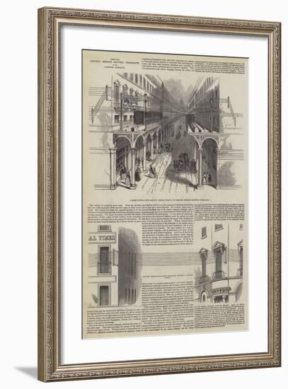 Proposed Electric Message Delivery Telegraphs in the London Streets-null-Framed Giclee Print