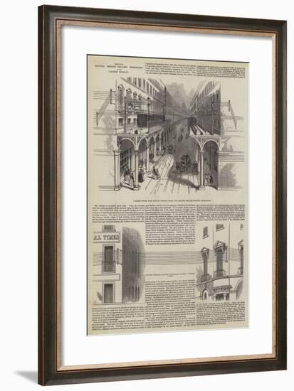 Proposed Electric Message Delivery Telegraphs in the London Streets-null-Framed Giclee Print