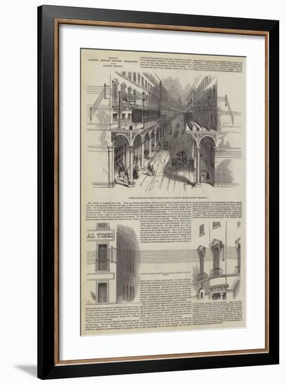 Proposed Electric Message Delivery Telegraphs in the London Streets-null-Framed Giclee Print