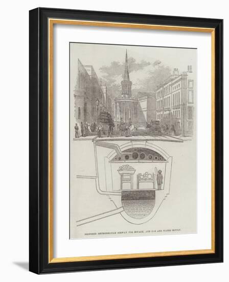 Proposed Metropolitan Subway for Sewage, and Gas and Water Supply-null-Framed Giclee Print