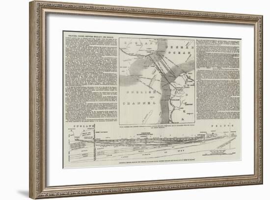 Proposed Tunnel Between England and France-null-Framed Giclee Print