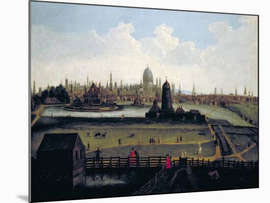 Prospect of the City from the North, London, C1730-null-Mounted Giclee Print