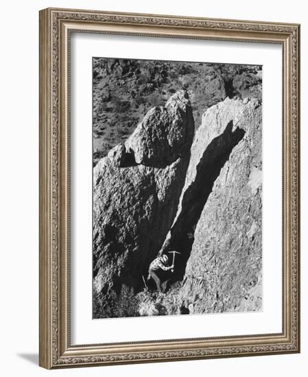 Prospector Travis Marlowe Searching Superstition Mountains of Southern, AZ, for Lost Gold Mine-Bill Ray-Framed Photographic Print