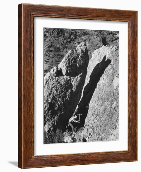 Prospector Travis Marlowe Searching Superstition Mountains of Southern, AZ, for Lost Gold Mine-Bill Ray-Framed Photographic Print