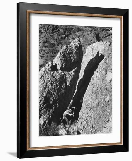 Prospector Travis Marlowe Searching Superstition Mountains of Southern, AZ, for Lost Gold Mine-Bill Ray-Framed Photographic Print