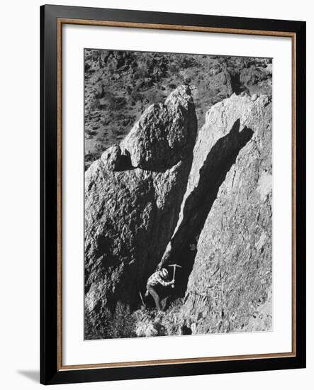 Prospector Travis Marlowe Searching Superstition Mountains of Southern, AZ, for Lost Gold Mine-Bill Ray-Framed Photographic Print