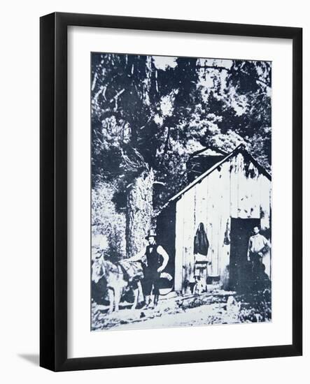 Prospectors at Clear Creek, Near Shasta, California, C.1849-null-Framed Photographic Print