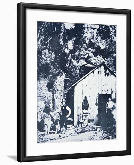 Prospectors at Clear Creek, Near Shasta, California, C.1849-null-Framed Photographic Print