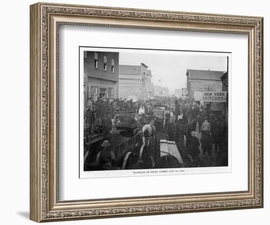 Prospectors Crowd Front Street, Nome, Alaska, at the Height of the Gold Rush-null-Framed Photographic Print