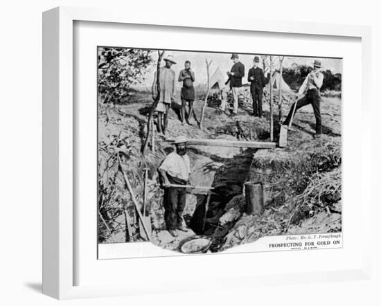 Prospectors Digging for Gold on the Rand in South Africa-null-Framed Photographic Print