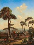 Arabs and Camels at Rest, 1847-Prosper Marilhat-Framed Premier Image Canvas
