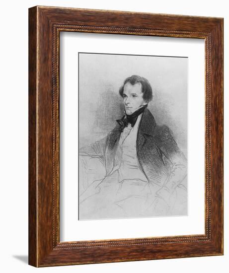 Prosper Mérimée, 1829-Achille Deveria-Framed Giclee Print