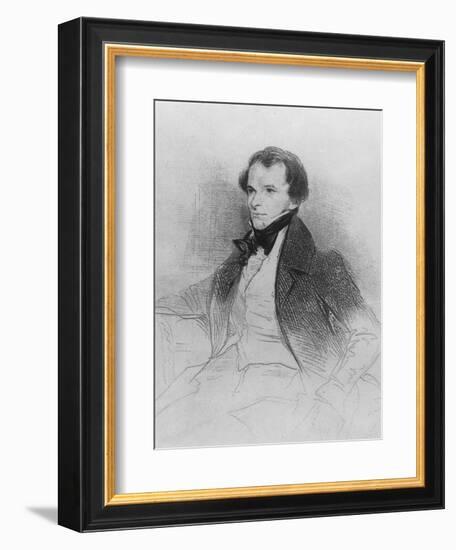 Prosper Mérimée, 1829-Achille Deveria-Framed Giclee Print