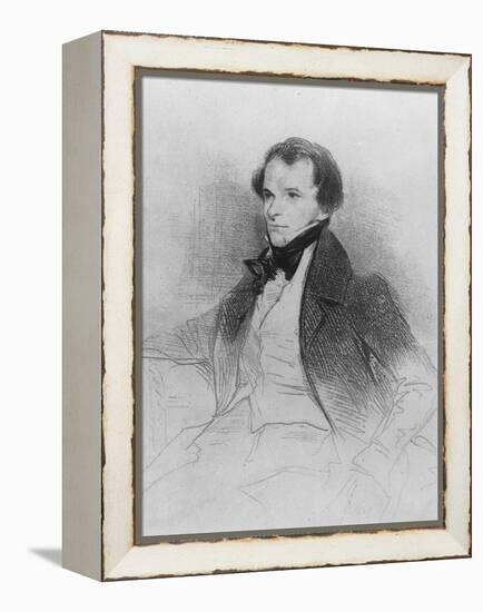Prosper Mérimée, 1829-Achille Deveria-Framed Premier Image Canvas